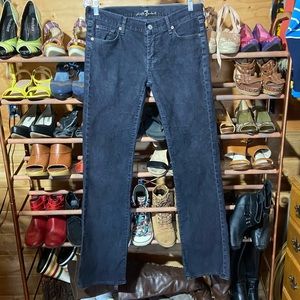 7 for All Mankind Black Corduroys